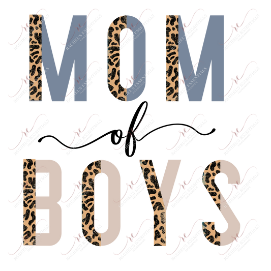 Mom Of Boys Leopard - Ready To Press Sublimation Transfer Print Sublimation