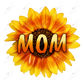 Mom Sunflower - Clear Cast Decal