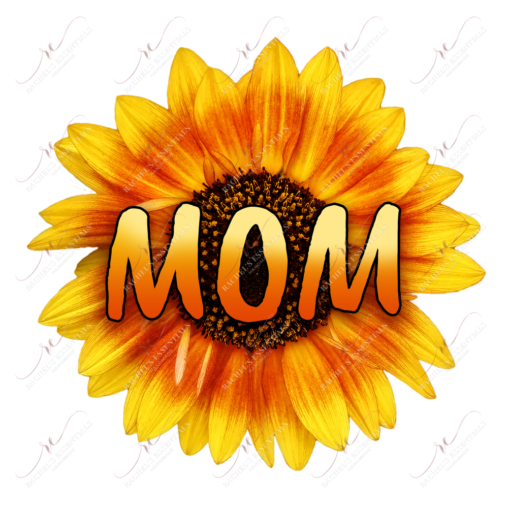 Mom Sunflower - Clear Cast Decal