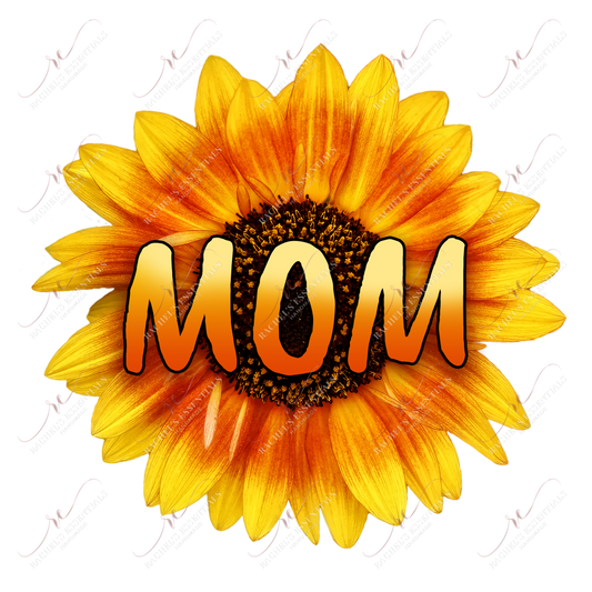 Mom Sunflower - Clear Cast Decal