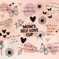 Moms Self Love Cup - Clear Cast Decal