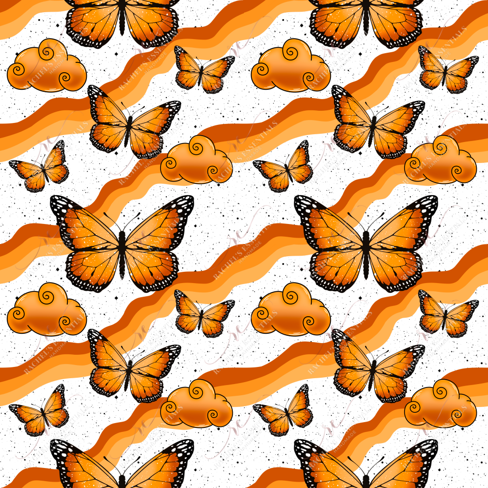 Monarch Butterflies - Ready To Press Sublimation Transfer Print Sublimation