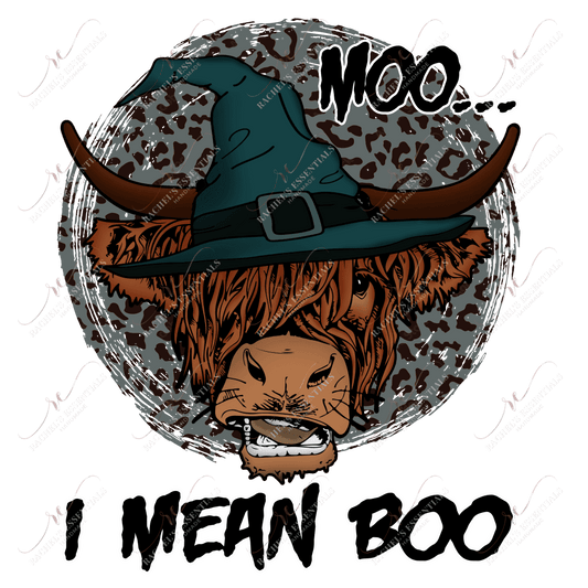 Moo..i Mean Boo- Clear Cast Decal