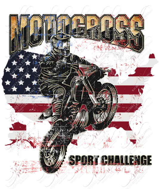 Motor Cross Sport Challenge - Ready To Press Sublimation Transfer Print Sublimation