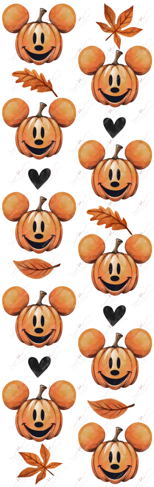 Mouse Pumpkins And Leaves - Vinyl Pen Wrap