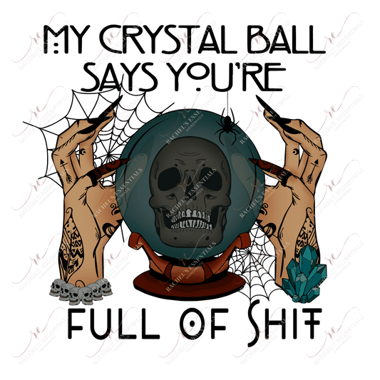My Crystal Ball Says Youre Full Of Shit-Clear Cast Decal