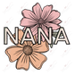 Nana Flowers- Ready To Press Sublimation Transfer Print Sublimation