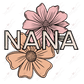 Nana Flowers- Ready To Press Sublimation Transfer Print Sublimation