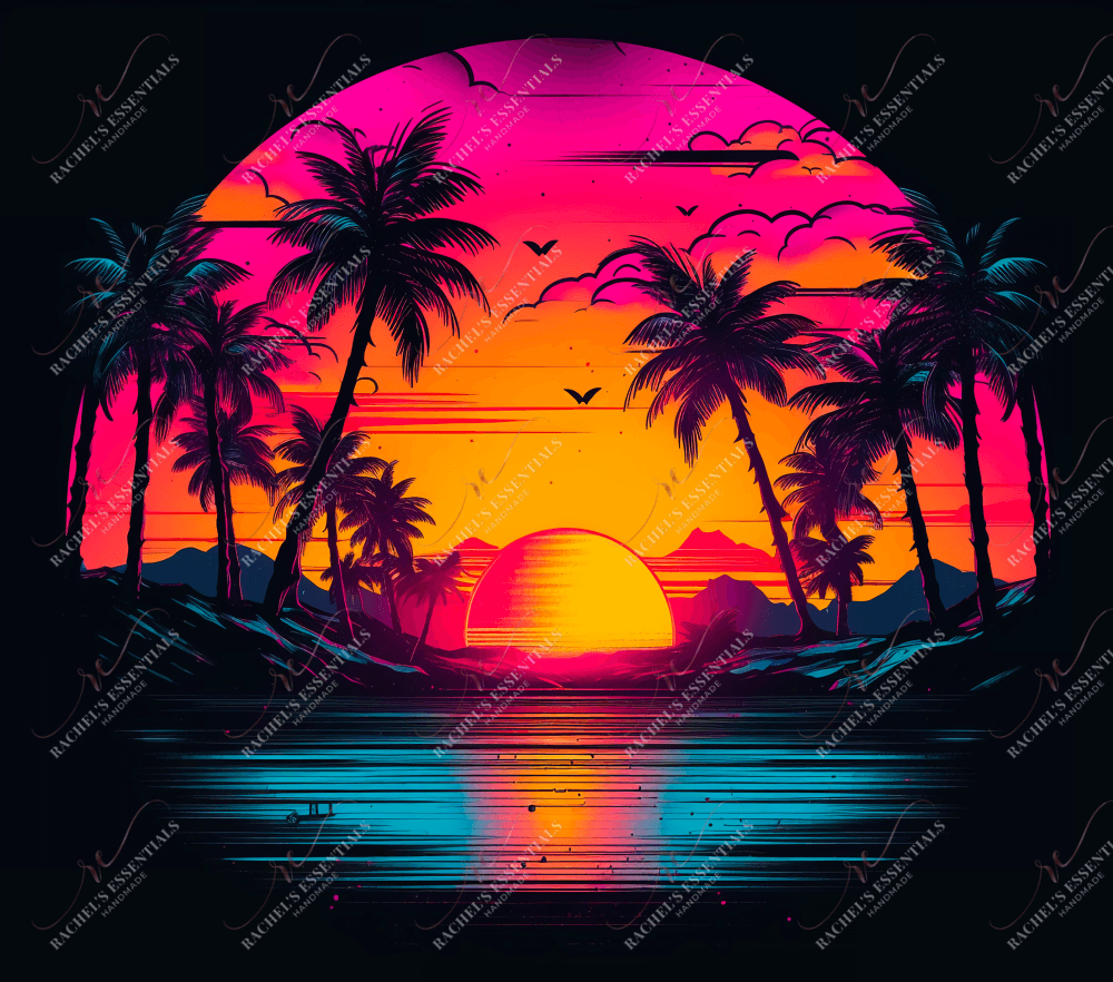 Neon Beach - Ready To Press Sublimation Transfer Print Sublimation