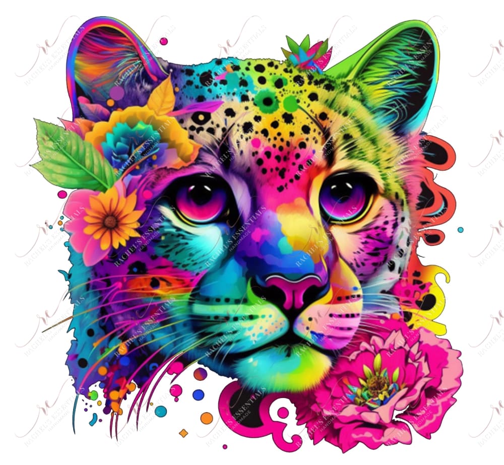 Neon Cheetah - Ready To Press Sublimation Transfer Print Sublimation