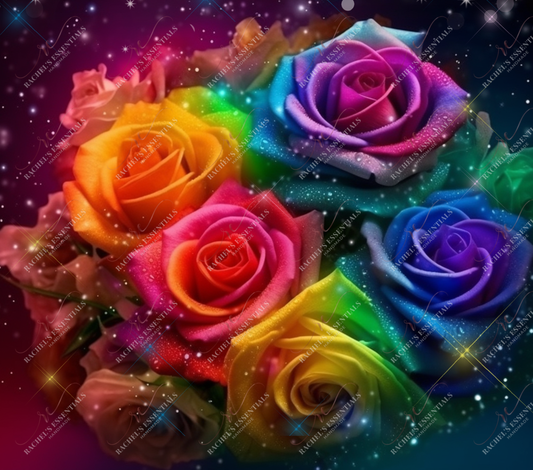 Neon Roses- Ready To Press Sublimation Transfer Print Sublimation