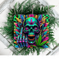 Neon Weed Skull - Ready To Press Sublimation Transfer Print Sublimation