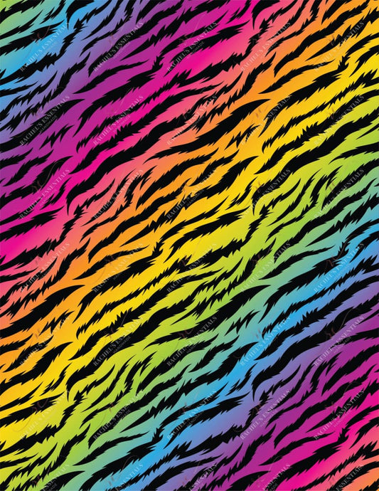 Neon Zebra - Ready To Press Sublimation Transfer Print Seamless 2/24 Sublimation