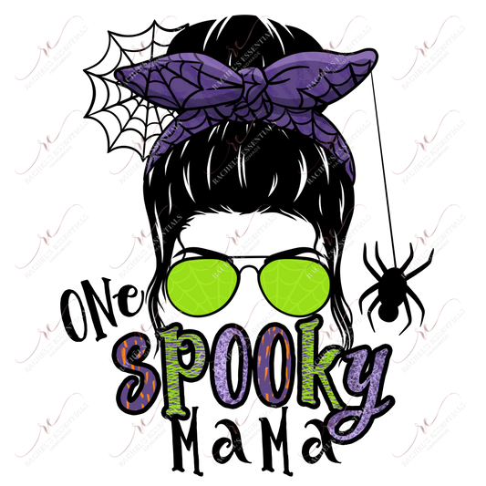 Sublimation 1.99 One spooky mama green and purple - ready to press sublimation transfer print freeshipping - Rachel's Essentials