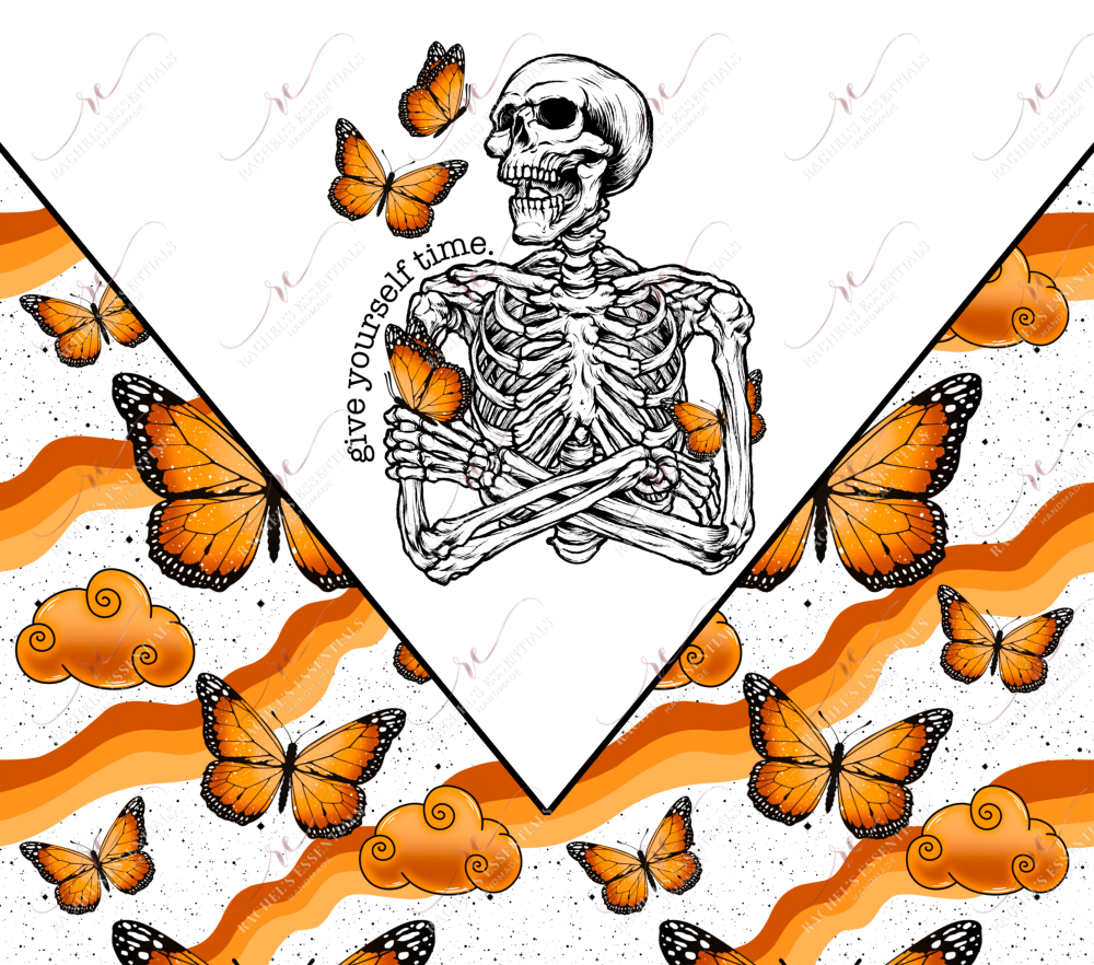 Orange Butterfly Skellie Vsplit- Vinyl Wrap Vinyl