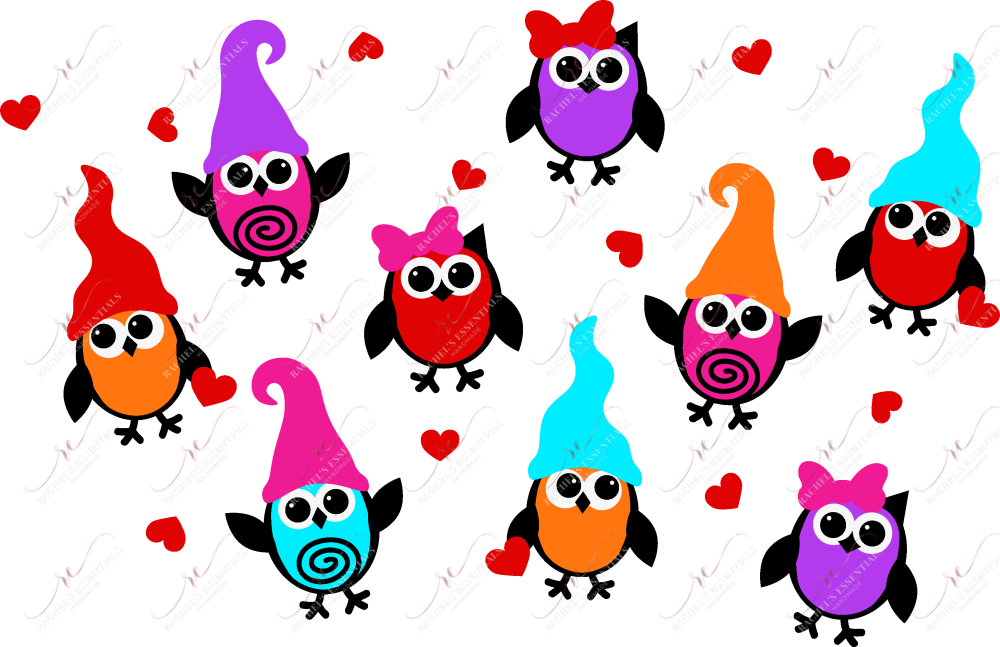 Owls (No Hole)- Cold Cup Wrap Cold