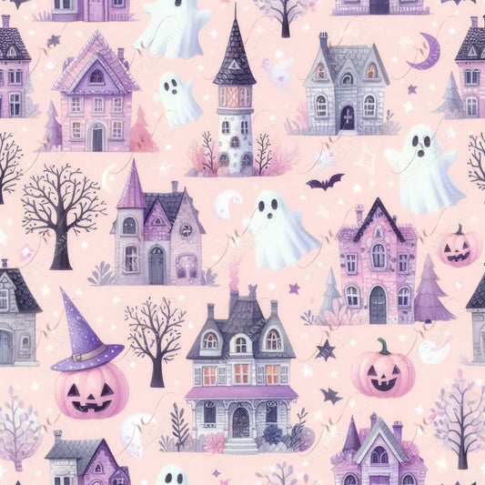 Pastel Halloween 1 - Ready To Press Sublimation Transfer Print Seamless Sublimation