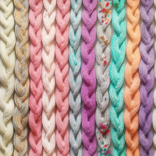 Pastel Knitted Cables - Ready To Press Sublimation Transfer Print Seamless Sublimation