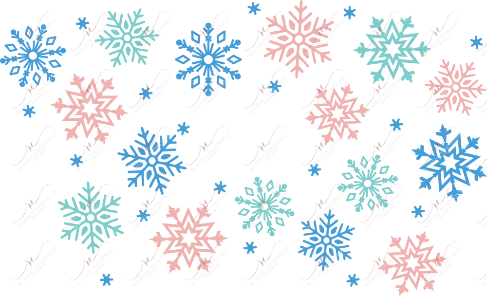 Pastel Snowflakes - Cold Cup Wrap Cup Wrap