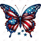 Patriotic Butterfly-Ready To Press Sublimation Transfer Print Sublimation