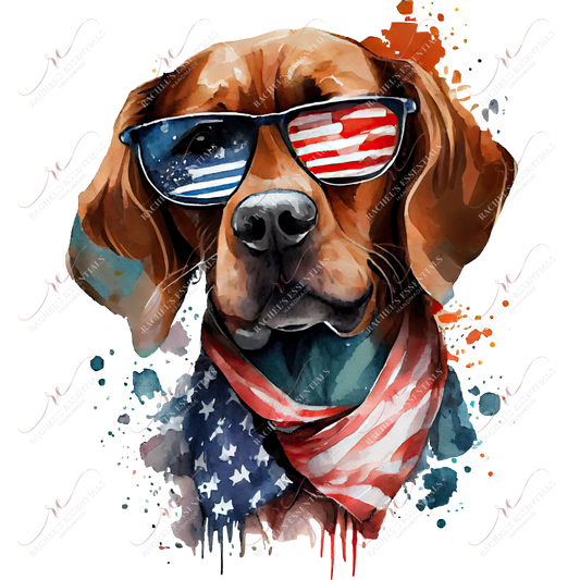 Patriotic Dog-Ready To Press Sublimation Transfer Print Sublimation