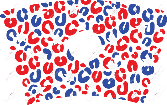 Patriotic Leopard- Cold Cup Wrap Cold