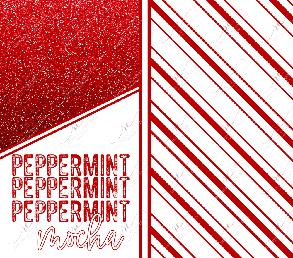 Peppermint Mocha - Ready To Press Sublimation Transfer Print Sublimation