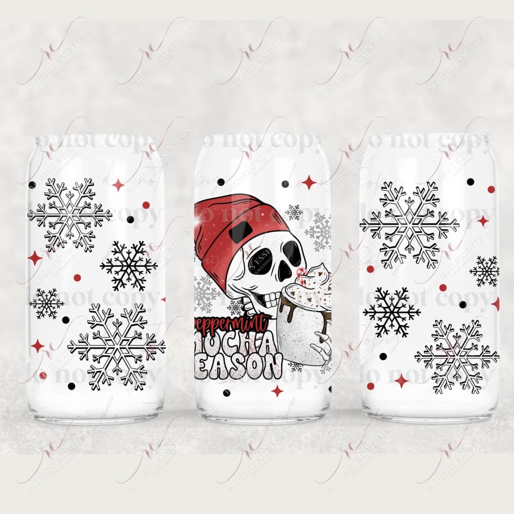 Peppermint Mocha Season - Libbey/Beer Can Glass 12/23 Sublimation