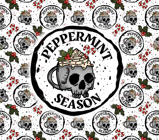 Peppermint Season Logo - Ready To Press Sublimation Transfer Print Sublimation