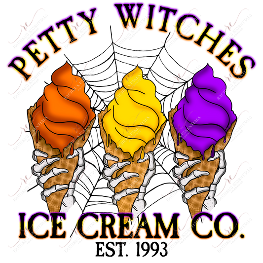 Petty Witches Ice Cream - Ready To Press Sublimation Transfer Print Sublimation