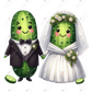 Pickle Bride And Groom - Ready To Press Sublimation Transfer Print Sublimation