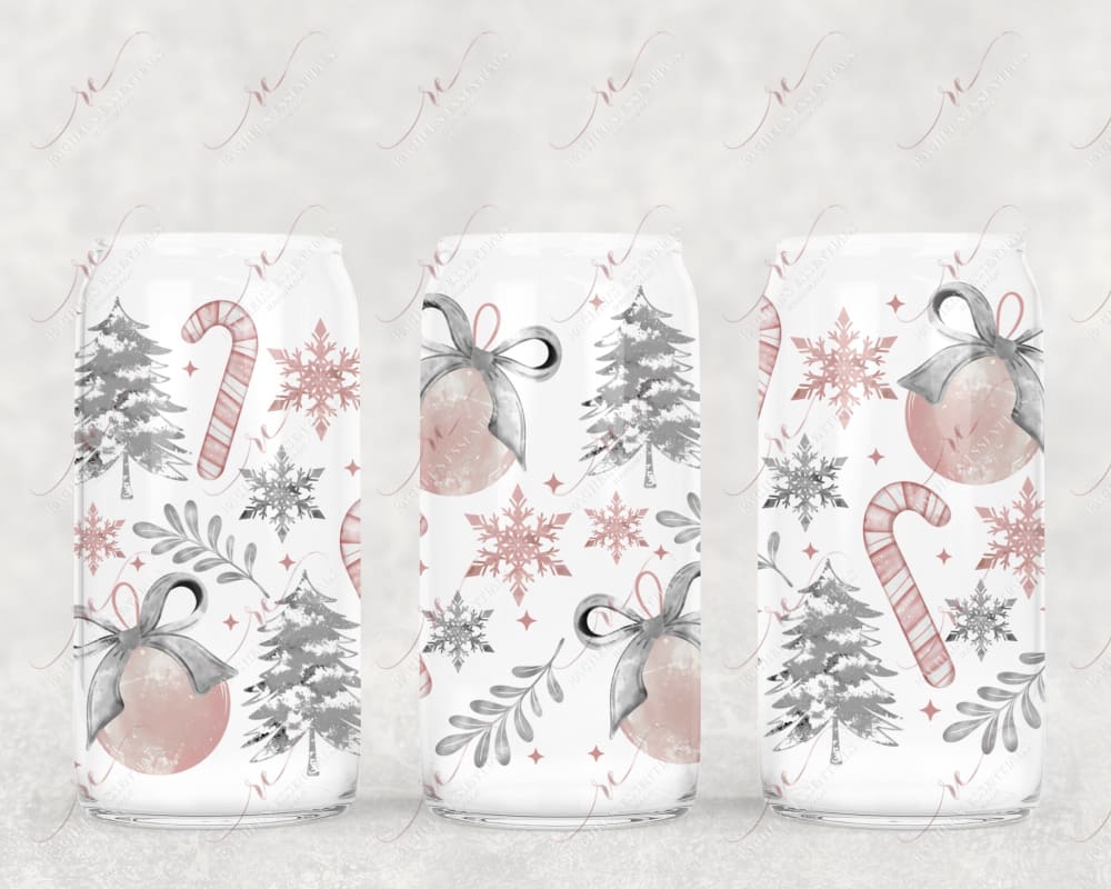 Pink Christmas - Libbey/Beer Can Glass 11/23 Sublimation