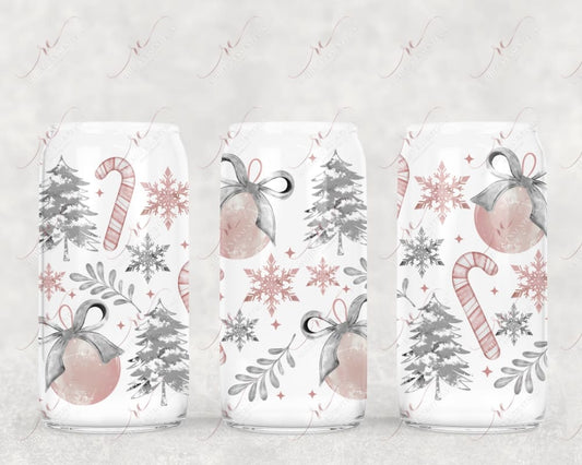 Pink Christmas - Libbey/Beer Can Glass 11/23 Sublimation