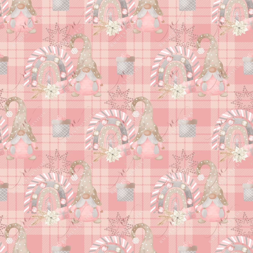 Pink Gnome Rainbow Plaid - Vinyl Wrap Vinyl