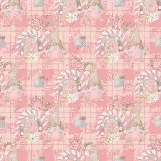 Pink Gnome Rainbow Plaid - Vinyl Wrap Vinyl