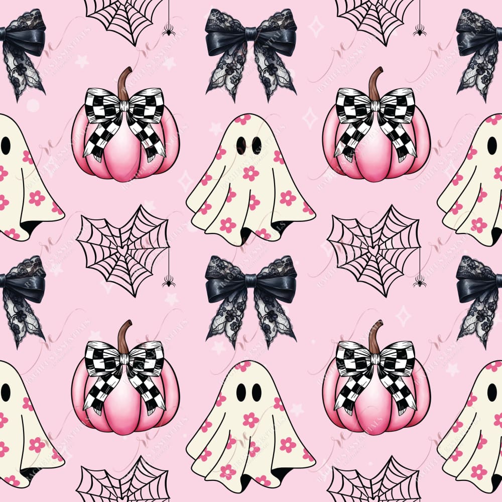 Pink Halloween - Ready To Press Sublimation Transfer Print Seamless Sublimation