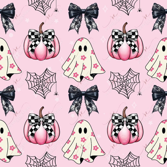 Pink Halloween - Ready To Press Sublimation Transfer Print Seamless Sublimation