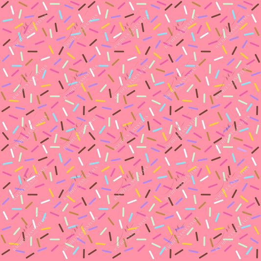 Pink Mixed Sprinkles - Ready To Press Sublimation Transfer Print Sublimation