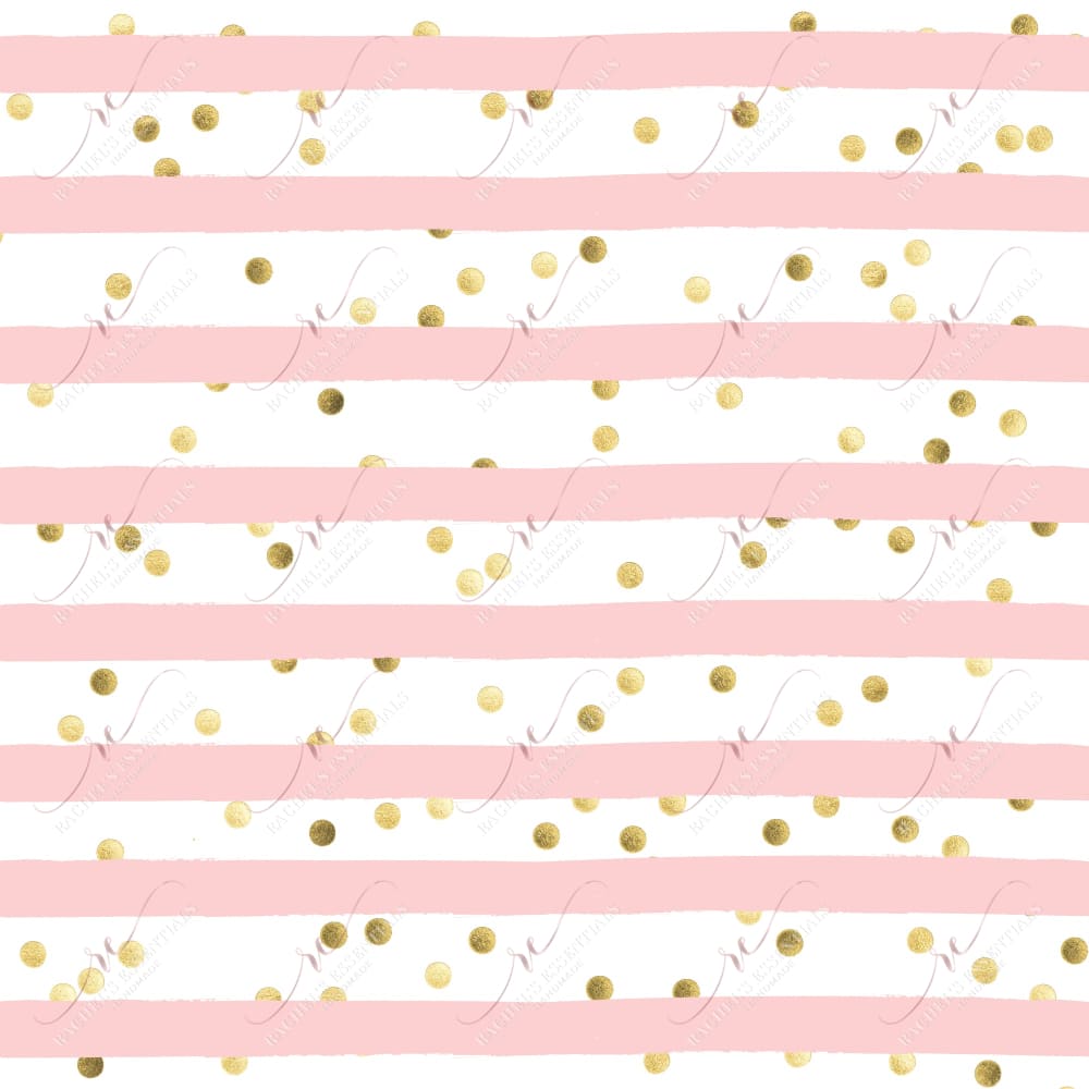 Pink Stripes Gold Dots - Vinyl Wrap