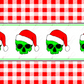 Plaid Christmas Skulls - Ready To Press Sublimation Transfer Print Sublimation