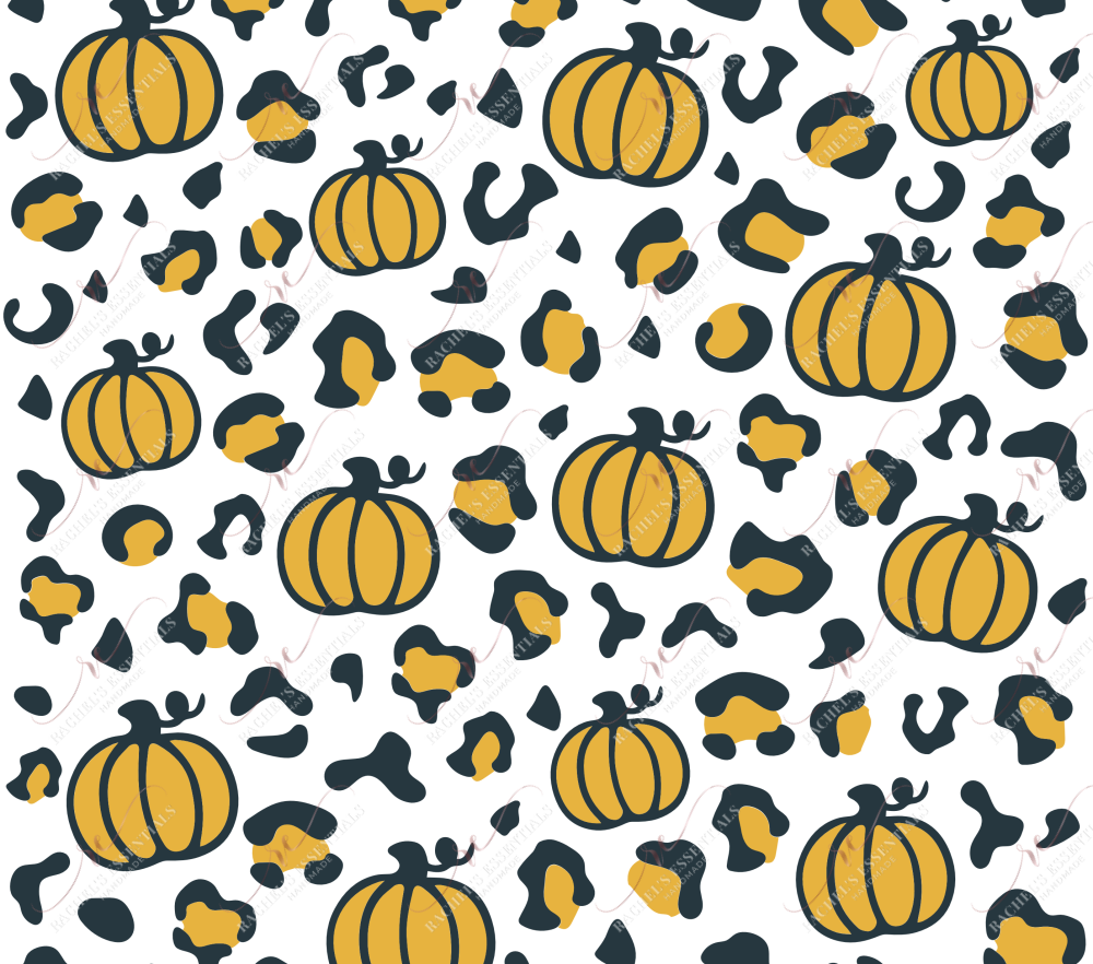 Pumpkin And Leopard Wrap - Ready To Press Sublimation Transfer Print Sublimation