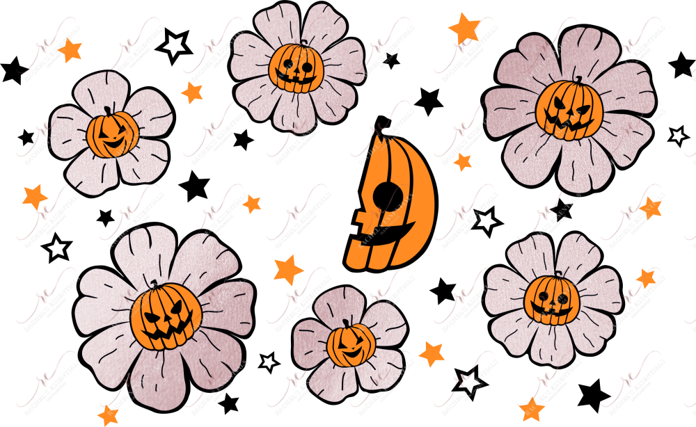 Pumpkin Flowers - Cold Cup Wrap Cold