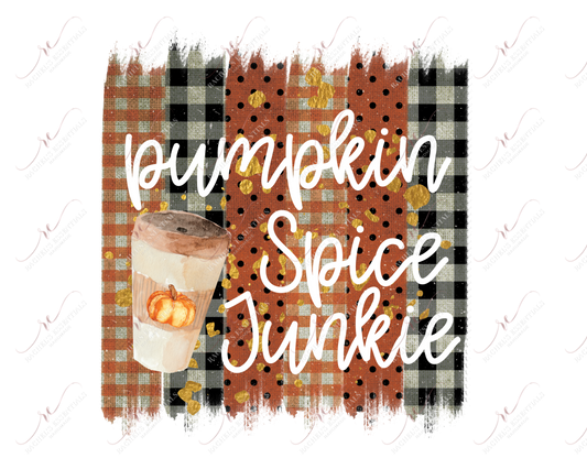 Pumpkin Spice Junkie - Ready To Press Sublimation Transfer Print Sublimation