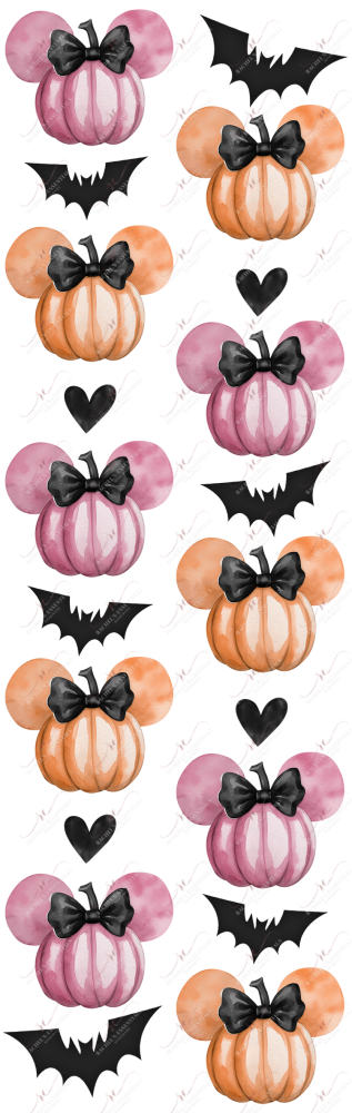 Purple And Pink Mouse Pumpkins - Vinyl Pen Wrap