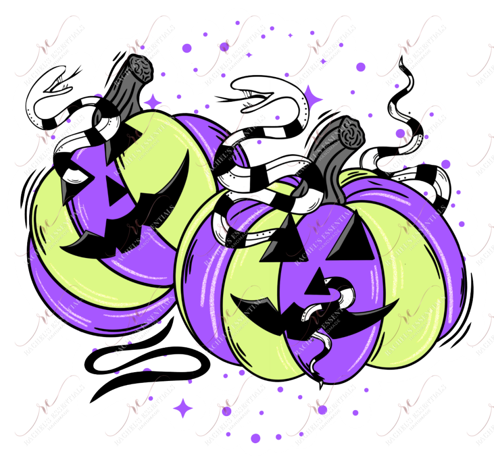 Purple Pumpkins Sticker Set