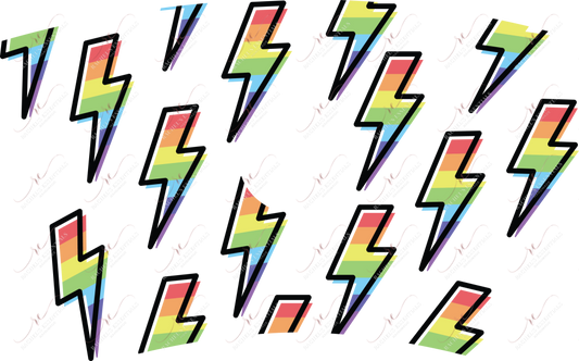 Rainbow Lightning Bolts - Cold Cup Wrap Cold