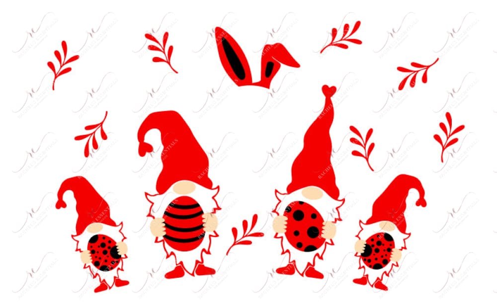 Red Easter Gnomes - Cold Cup Wrap Cold