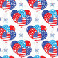 Red White Blue Balloon Wrap - Ready To Press Sublimation Transfer Print Sublimation