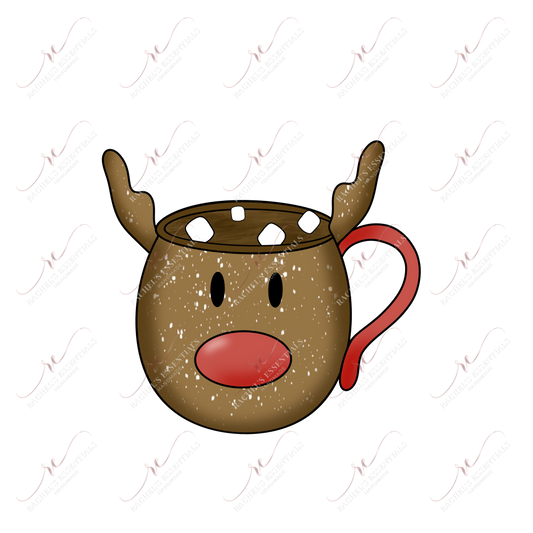 Reindeer Mug - Clear Cast Decal