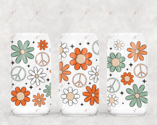 Retro Floral - Libbey/Beer Can Glass Sublimation